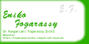 eniko fogarassy business card