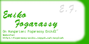 eniko fogarassy business card